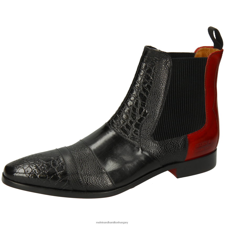 férfiak Melvin & Hamilton 42FNT11 bokacsizma fekete elvis 12