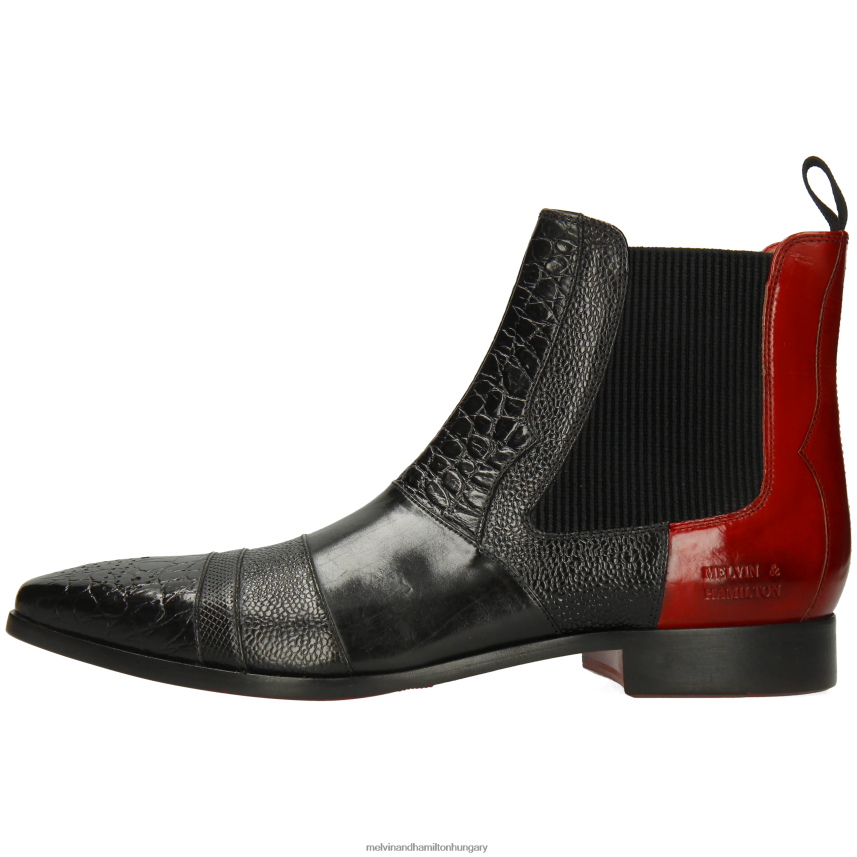 férfiak Melvin & Hamilton 42FNT11 bokacsizma fekete elvis 12