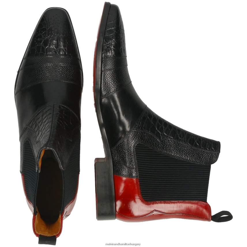 férfiak Melvin & Hamilton 42FNT11 bokacsizma fekete elvis 12
