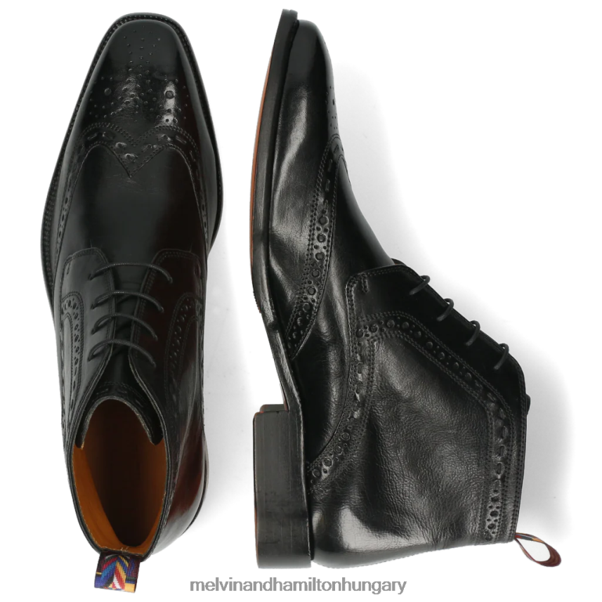 férfiak Melvin & Hamilton 42FNT126 bokacsizma fekete Jeff 7