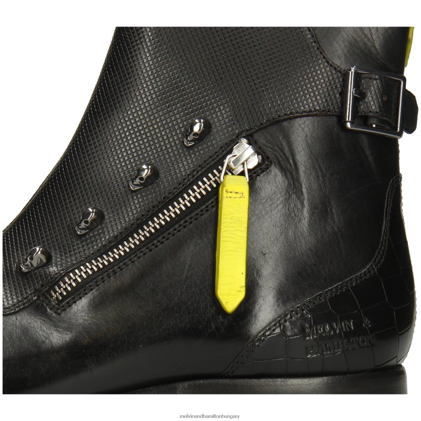 férfiak Melvin & Hamilton 42FNT1 bokacsizma fekete elvis 25