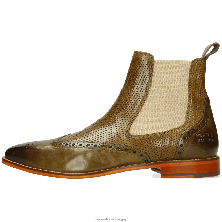 férfiak Melvin & Hamilton 42FNT48 bokacsizma khaki Alex 9