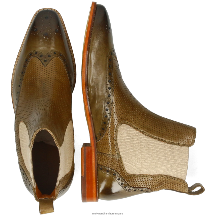 férfiak Melvin & Hamilton 42FNT48 bokacsizma khaki Alex 9