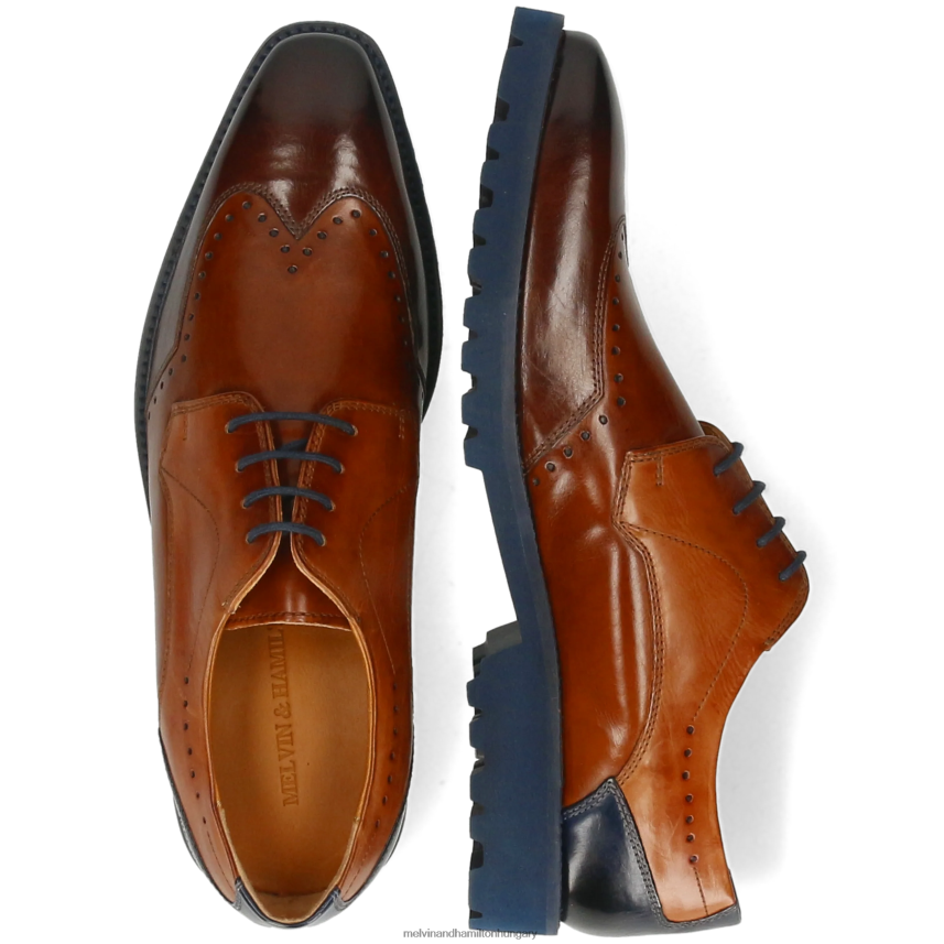 férfiak Melvin & Hamilton 42FNT370 derbi cipő barna emil 3