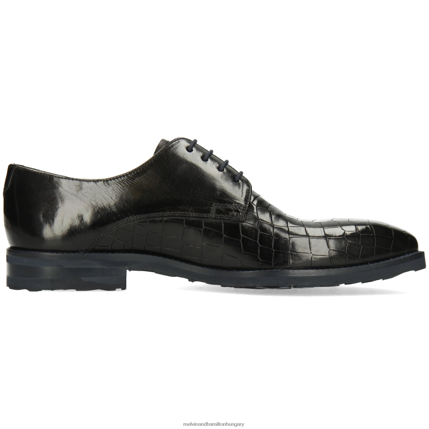 férfiak Melvin & Hamilton 42FNT377 derbi cipő fekete flynn 1