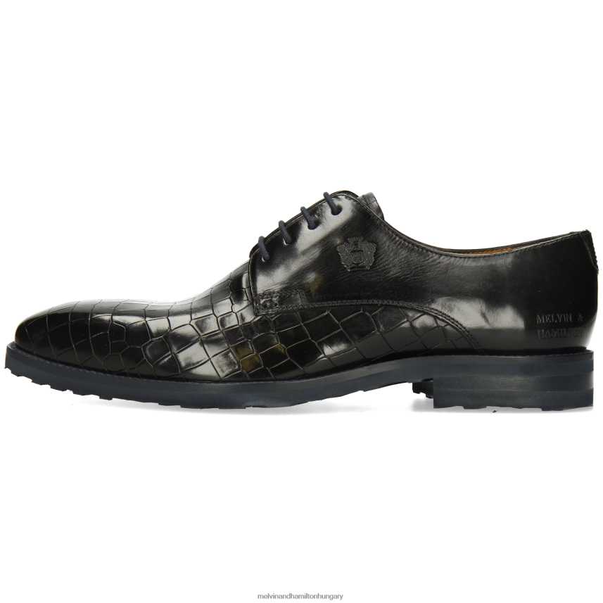 férfiak Melvin & Hamilton 42FNT377 derbi cipő fekete flynn 1