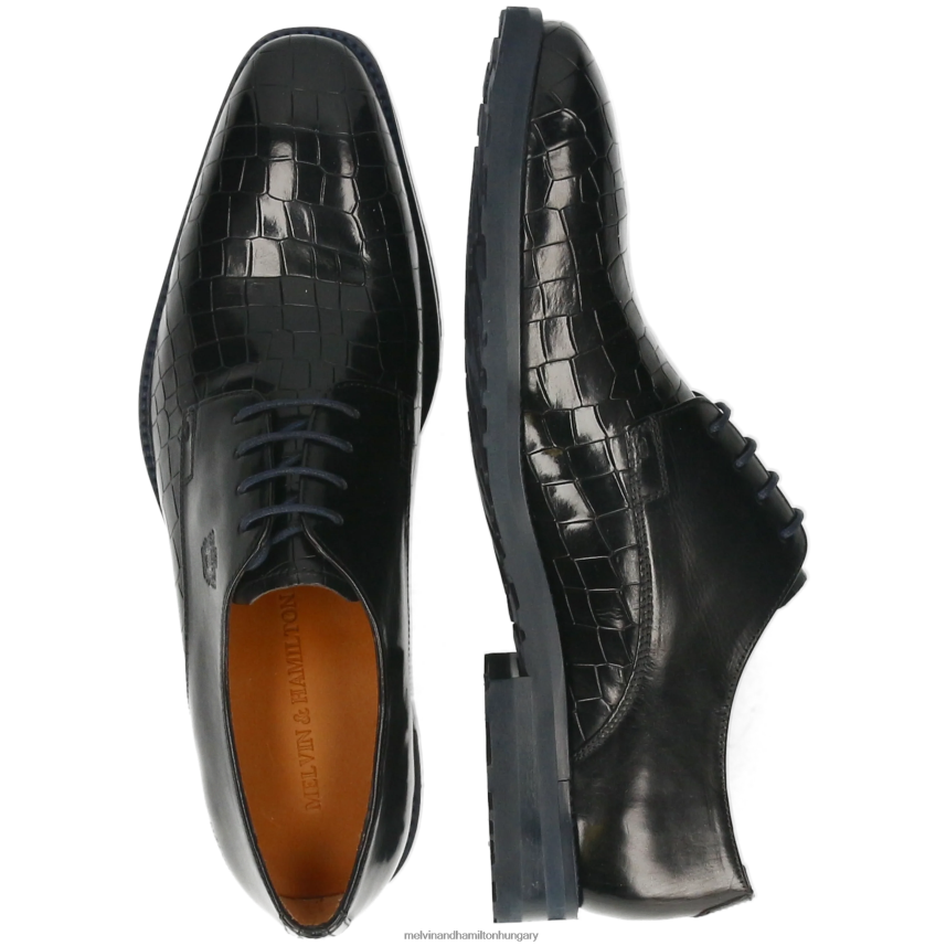 férfiak Melvin & Hamilton 42FNT377 derbi cipő fekete flynn 1