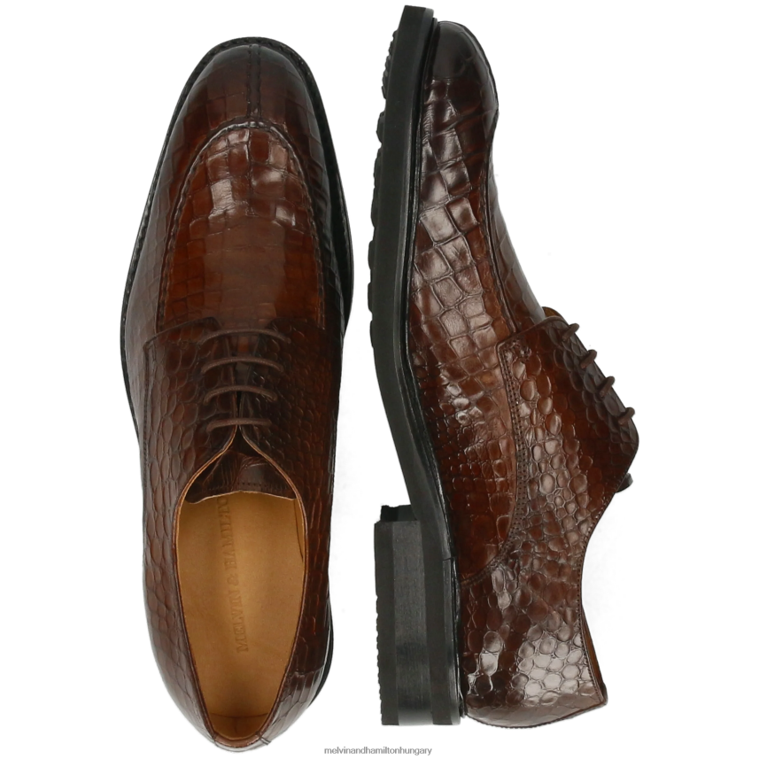 férfiak Melvin & Hamilton 42FNT413 derbi cipő barna Parker 1