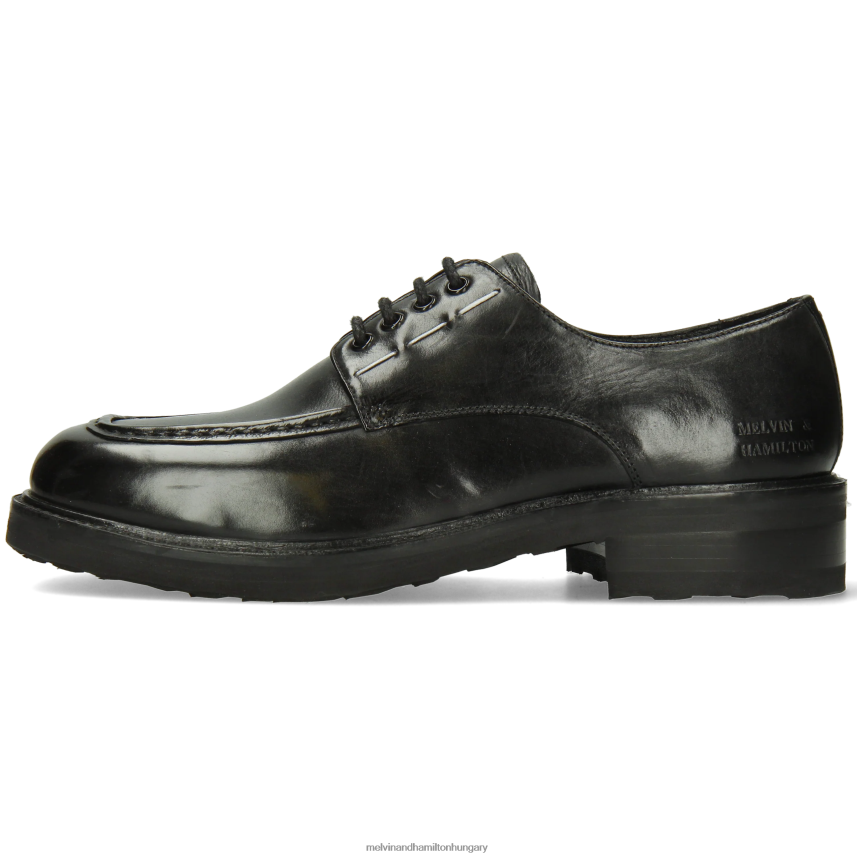 férfiak Melvin & Hamilton 42FNT425 derbi cipő fekete clooney 6