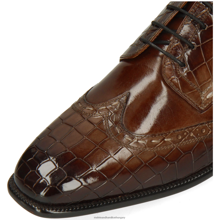 férfiak Melvin & Hamilton 42FNT445 derbi cipő barna jeff 1