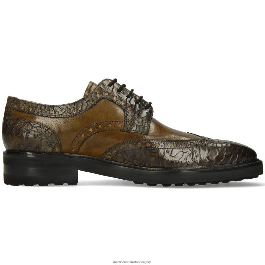 férfiak Melvin & Hamilton 42FNT461 derbi cipő khaki marvin 1