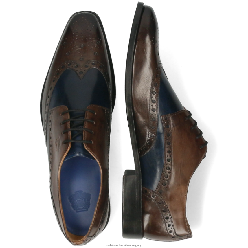 férfiak Melvin & Hamilton 42FNT487 derbi cipő barna Márton 15
