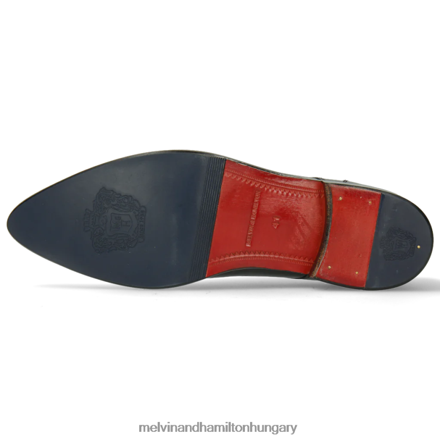 férfiak Melvin & Hamilton 42FNT491 derbi cipő fekete toni 1
