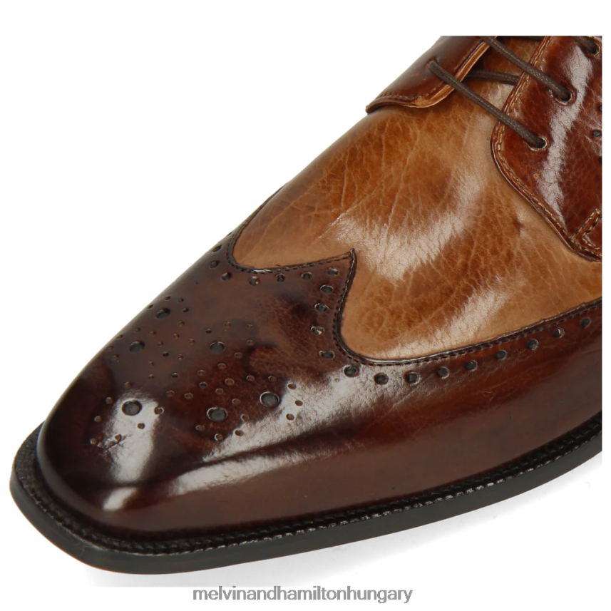 férfiak Melvin & Hamilton 42FNT528 derbi cipő barna Jeff 14