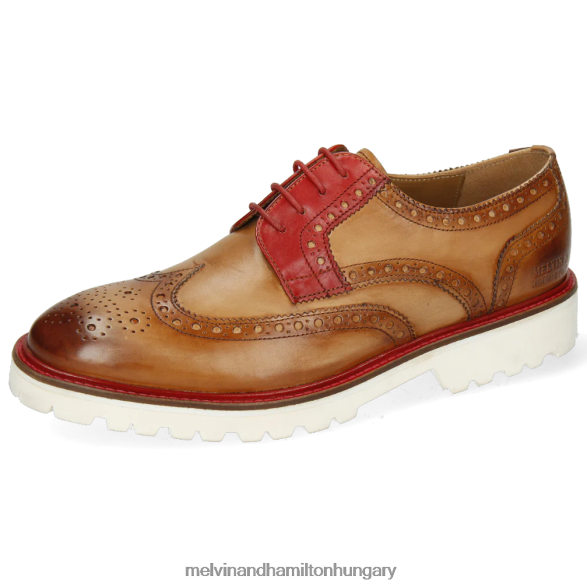 férfiak Melvin & Hamilton 42FNT538 derbi cipő világos barna Máté 33