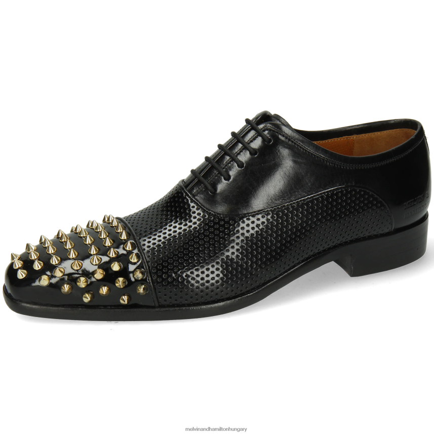 férfiak Melvin & Hamilton 42FNT151 oxford cipő fekete lándzsa 23