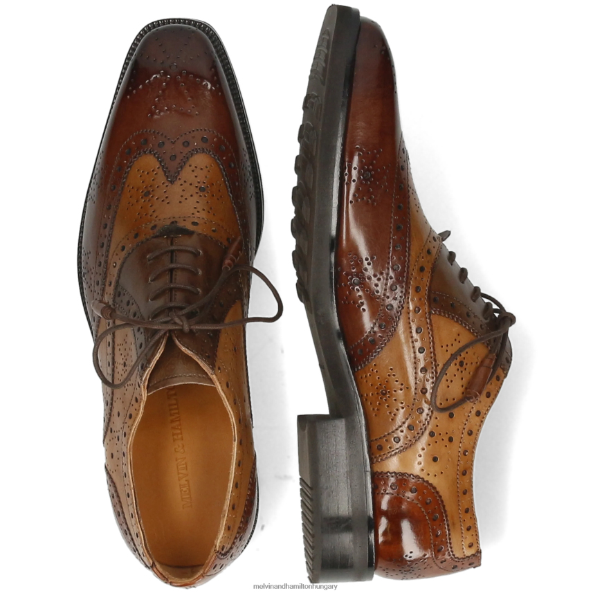 férfiak Melvin & Hamilton 42FNT200 oxford cipő barna Jeff 28