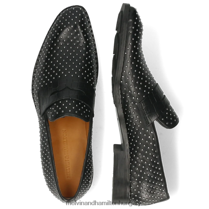 férfiak Melvin & Hamilton 42FNT302 papucscipő fekete gaston 5