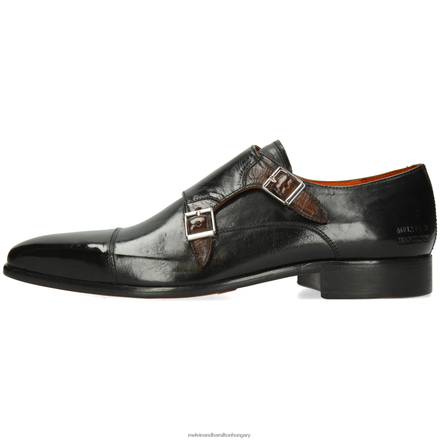 férfiak Melvin & Hamilton 42FNT341 szerzetes cipő fekete Lewis 52