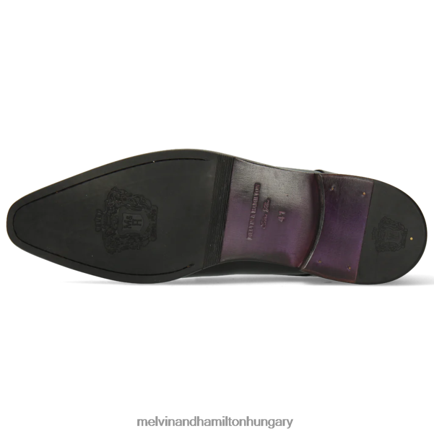 férfiak Melvin & Hamilton 42FNT348 szerzetes cipő fekete lándzsa 1