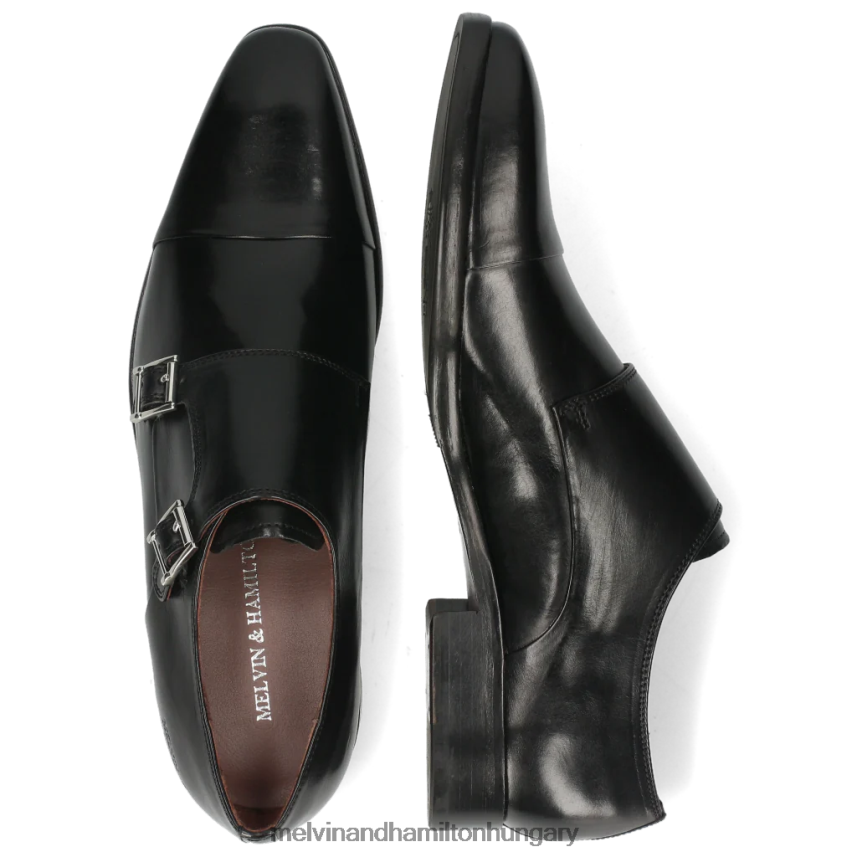 férfiak Melvin & Hamilton 42FNT348 szerzetes cipő fekete lándzsa 1