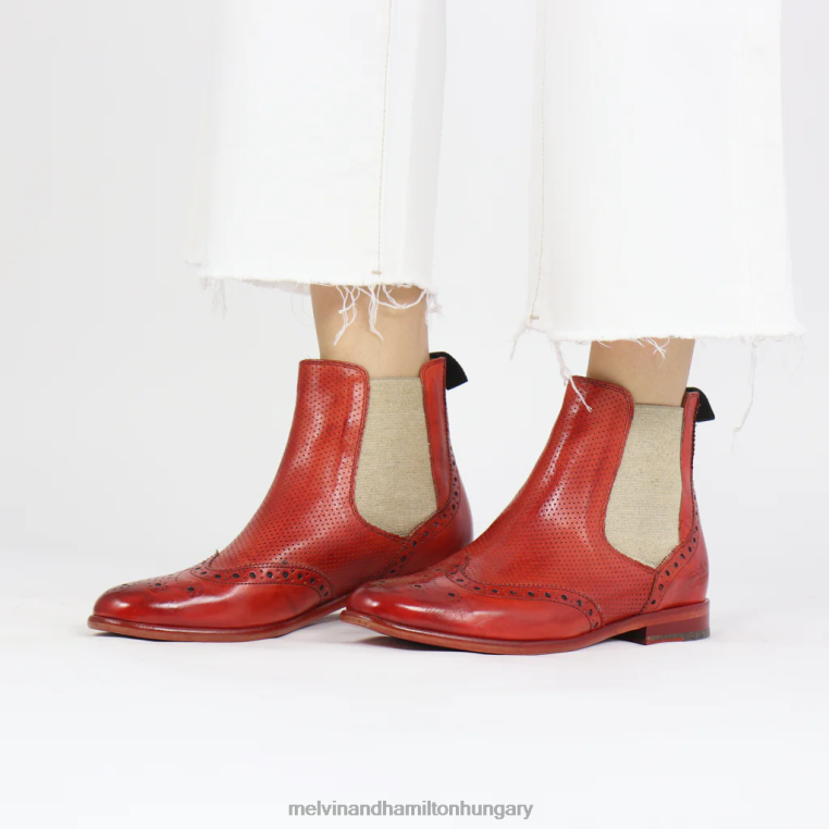 42FNT1072 bokacsizma piros Melvin & Hamilton Selina 6 nők