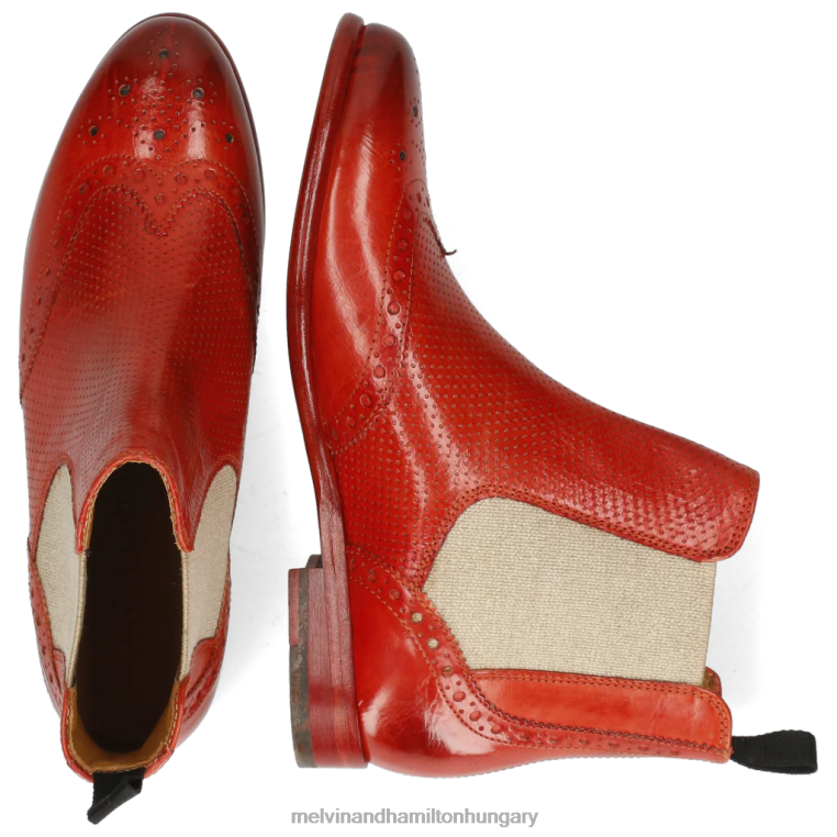 42FNT1072 bokacsizma piros Melvin & Hamilton Selina 6 nők