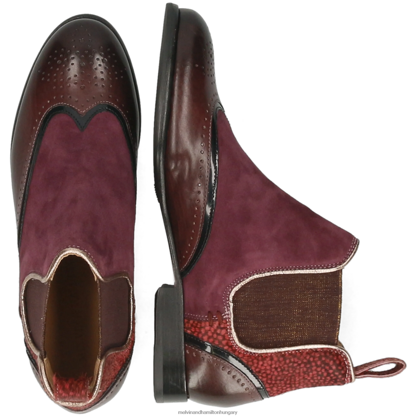 nők Melvin & Hamilton 42FNT1087 bokacsizma lila Sally 19