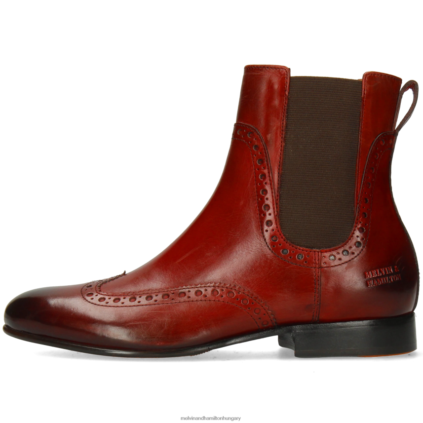 nők Melvin & Hamilton 42FNT833 bokacsizma piros Sally 192